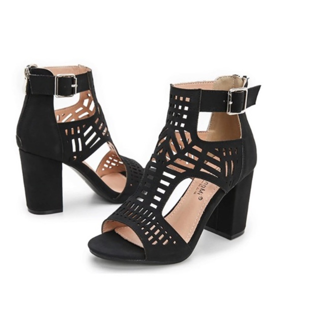 Cut out black heels